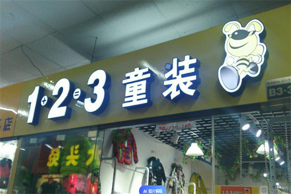 1+2+3童裝店